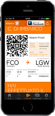 Carte di imbarco mobile  easyJet