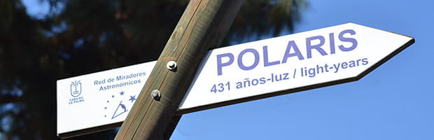 Direction sign to Polaris