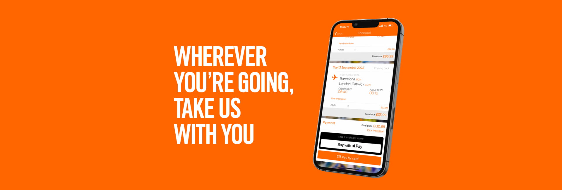 easyJet Apple Pay