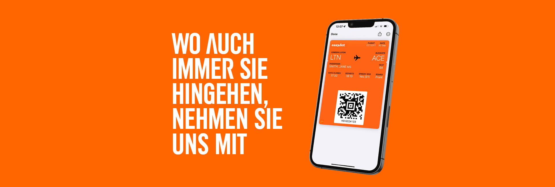 easyJet Bordkarte